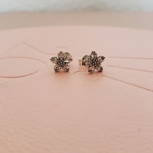 Pandora Snowflake Flower Earrings